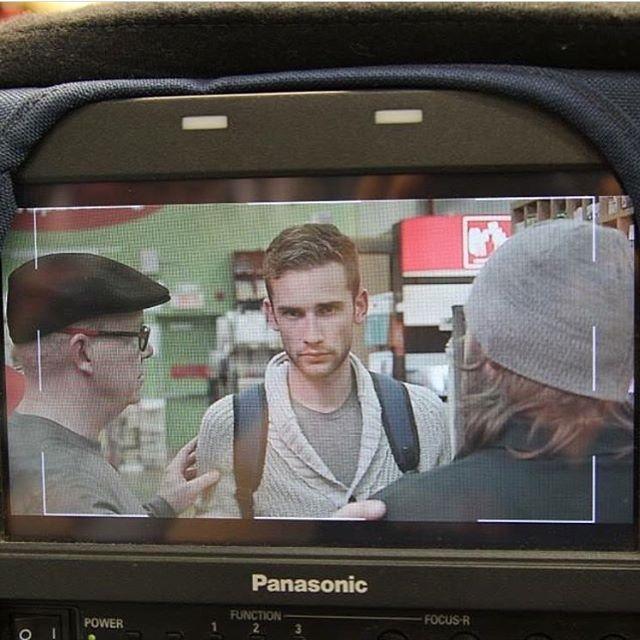 Actor Raphael Grosz Harvey stands still as #dop John Easterbrooke and #director Adam LeBlanc set the shot ????. Actor Raphael Grosz Harvey stands still as #dop John Easterbrooke and #director Adam LeBlanc set the shot ????..